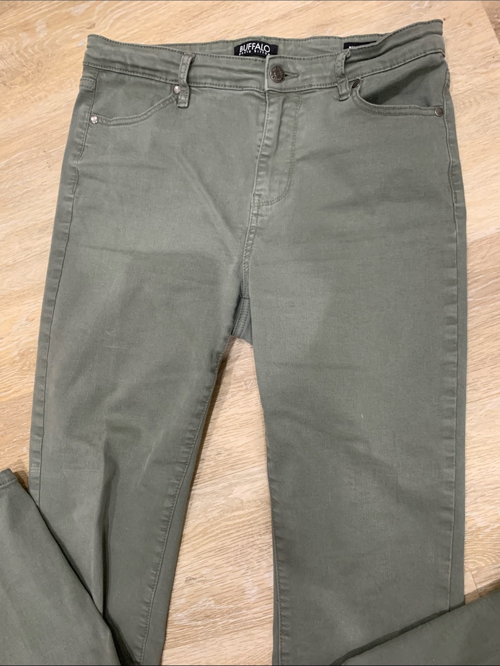 Buffalo David Bitton Slim Jeans in Olive